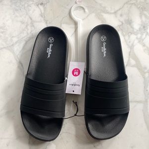 Goodfellow‎ & Co Mens Sandals 9/10 black Ricky Slides NEW!